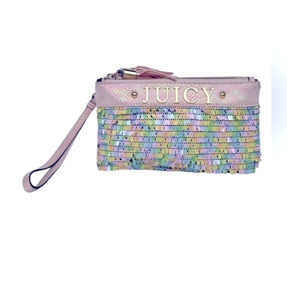 Vintage Juicy Couture Pastel Multicolor Sequin Wristlet
